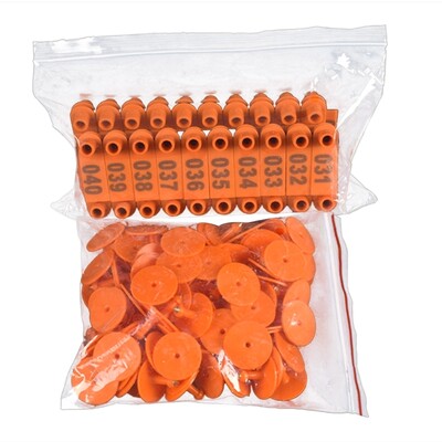 100 KOM Etiketa za stoku Svinja Ovca Zec Govedo Etikete za uši s upisivanjem brojeva