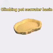 Bol pentru hrana pentru animale de companie târât, tavă pentru hrana pentru animale de companie țestoasă, material din rășină, potrivit pentru toate tipurile de animale de companie care se târăsc