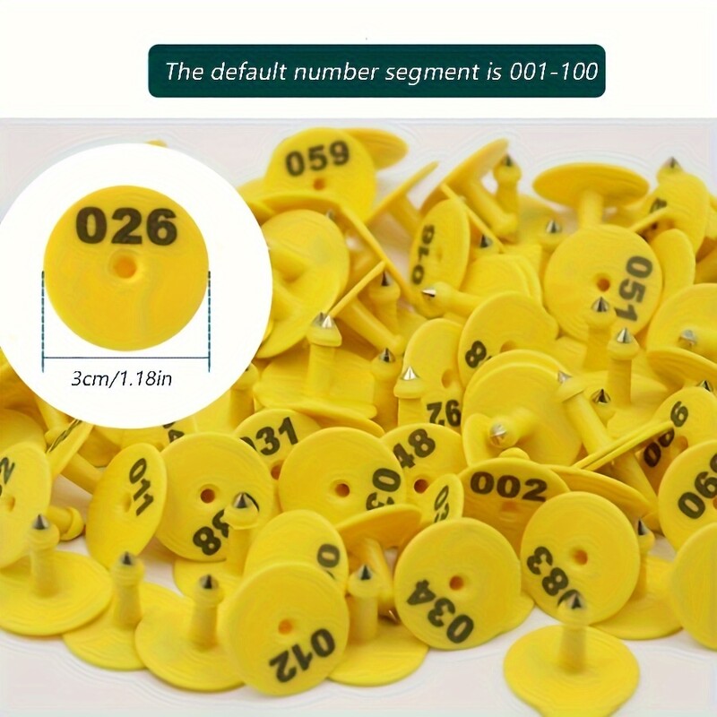 100 komada silikonskih ušnih markica za upravljanje stokom i stokom - izdržljiva identifikacijska oznaka za koze i stoku Ovčja ušna markica Rou