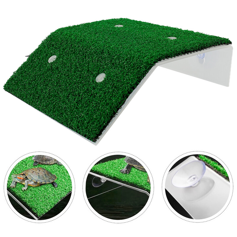 Vėžlių kepimo platforma su imituojančia velėna vėžlių poilsio terasa su modeliavimo puodeliu Vėžlių plaukiojantis dokas pagerina kūno rengybą