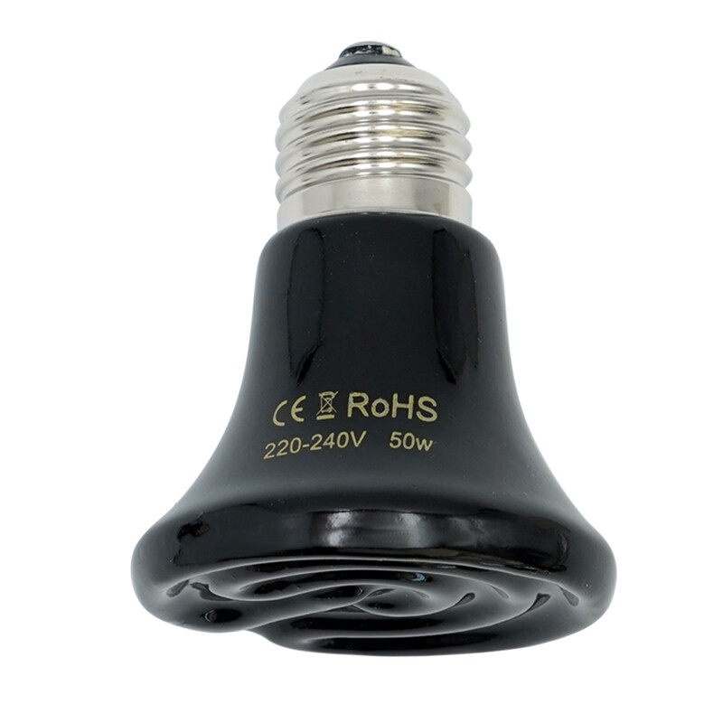 Keramikas siltuma izstarotājs rāpuļu siltuma lampa mājdzīvnieku apsildes lampa 220-240 V infrasarkanā keramiskā izstarotāja siltuma spuldze Mājdzīvnieku brooder cāļi