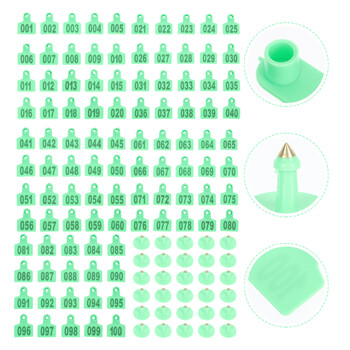 100 бр. Ветеринарни животински етикети за уши Консумативи Номер на етикета Идентификация Меден добитък