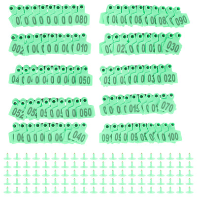 100 kom Veterinarske životinjske ušne markice Potrepštine Broj naljepnica Identifikacija Bakrena stoka