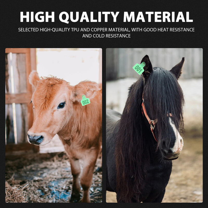 100 kom Veterinarske životinjske ušne markice Potrepštine Broj naljepnica Identifikacija Bakrena stoka