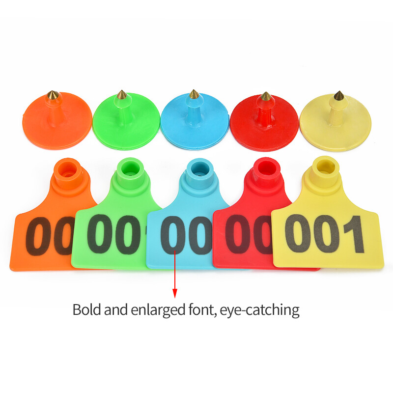 Svinjske ušne markice Potrepštine za stoku Ušne markice za domaće životinje Plastična TPU identifikacijska naljepnica za krave, goveda, koze, ovce 50 kom.