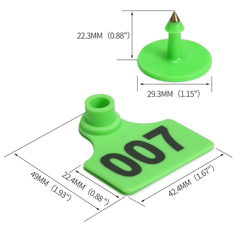 Svinjske ušne markice Potrepštine za stoku Ušne markice za domaće životinje Plastična TPU identifikacijska naljepnica za krave, goveda, koze, ovce 50 kom.