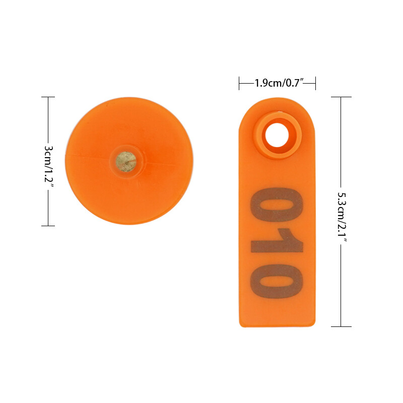 100 db bárány füljelző táblák a szóval Füllézeres gépelés rézfejű fülbevalók Farm haszonállatok juhok fülcímkék azonosító kártya