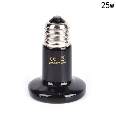 25W / 50W 75W 100W naminių gyvūnėlių šildymo lempa juoda infraraudonųjų spindulių keraminė spinduliuotė šilumos lemputė brooder roplys