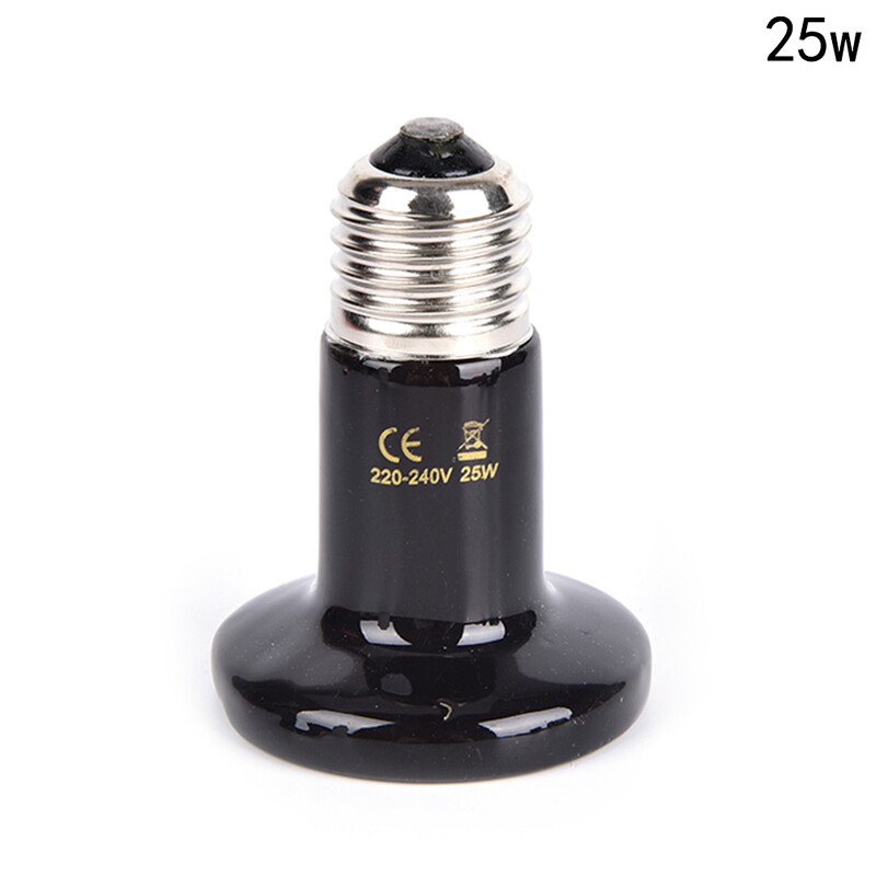 25W / 50W 75W 100W naminių gyvūnėlių šildymo lempa juoda infraraudonųjų spindulių keraminė spinduliuotė šilumos lemputė brooder roplys