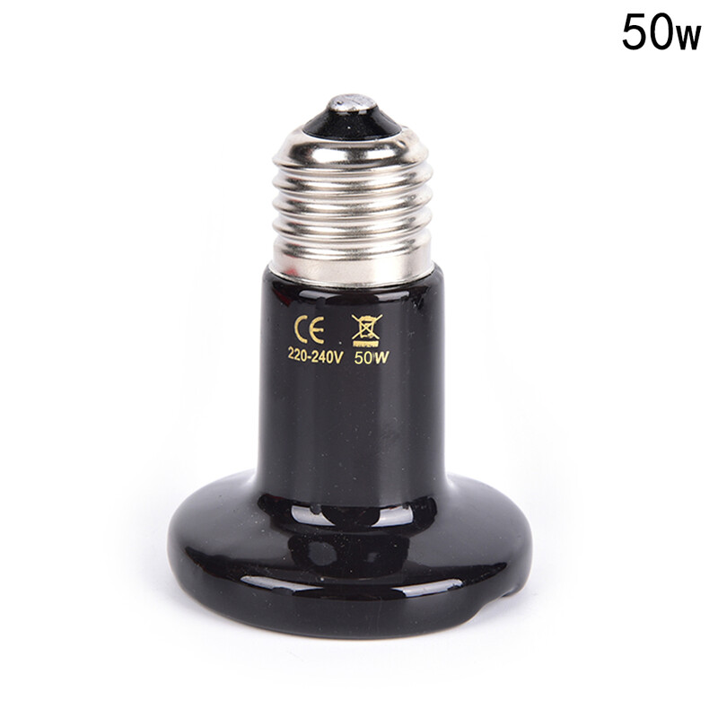 25W / 50W 75W 100W naminių gyvūnėlių šildymo lempa juoda infraraudonųjų spindulių keraminė spinduliuotė šilumos lemputė brooder roplys