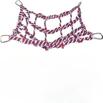 Papūgos žaislai Spalvingas austinis laipiojimo tinklas su 4 kabliukais paukščių pakabinamas sūpynės tinklas Žiurkė medvilnė hamako virvė paukščių papūgai