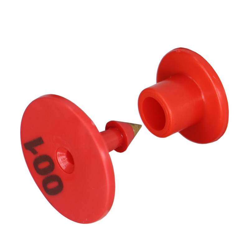 1-100 Număr Etichetă rotundă pentru ureche de porc Fermă Oi Iepure Etichetă pentru ureche Carte de identificare pentru animale Cercei anti-cădere în 6 culori pentru păsări de curte