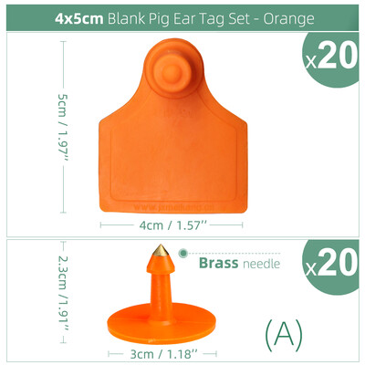 20 vnt. 4x5 cm tušti ausų įsagai ožkoms avims galvijams karvėms kiaulėms gyvuliams identifikuoti TPU tiksli ausų etiketė ūkio gyvūnų žymeklis