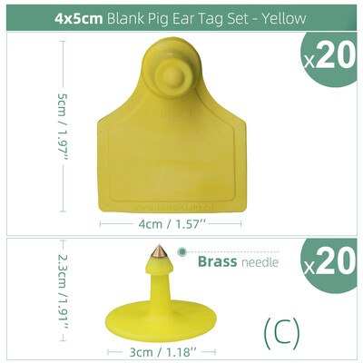 20 vnt. 4x5 cm tušti ausų įsagai ožkoms avims galvijams karvėms kiaulėms gyvuliams identifikuoti TPU tiksli ausų etiketė ūkio gyvūnų žymeklis