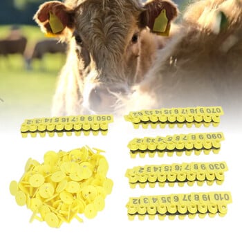 Livestock Ear Tag Πυκνό πλαστικό Βολικό αναγνωριστικό Ετικέτα αυτιού με αρίθμηση βοοειδών για αγελάδες γουρούνια Αίγες αυτί χοίρου