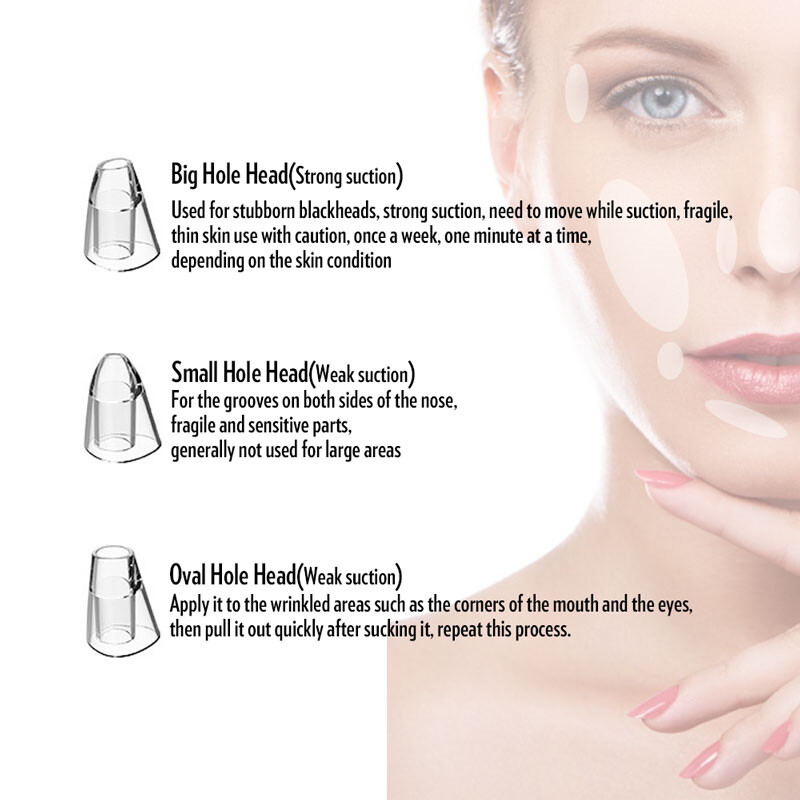 Mitesszer eltávolító porszívó pórustisztító elektromos orr fekete arc mikrodermoabráziós arcgép szépség bőrápolás