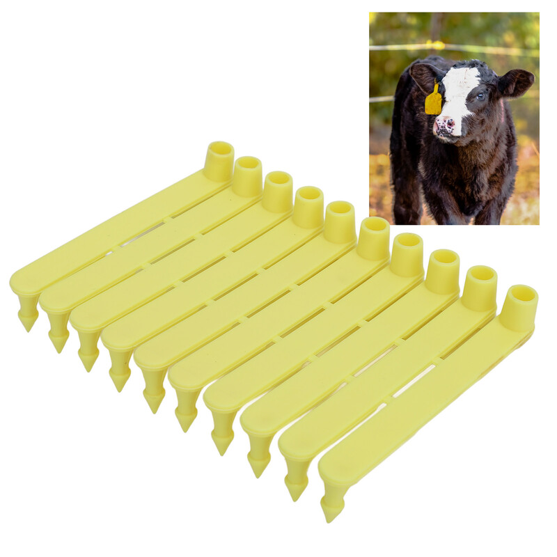 Gyvulių ausų įsagas, Lengvas identifikavimas, Gyvūnų ausų įsagai, Etiketė, Apsaugo nuo išskyrimo gyvūnų tvarkymui, 100 vnt.