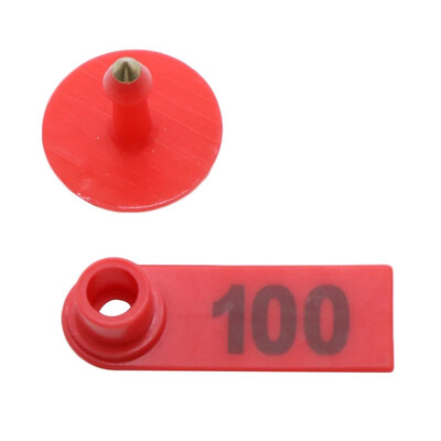 100 db Állatok Címke Birka füljelző Kecske cédula jelölő Fülbevaló Állatállomány fülbevaló kártyák számozása haszonállatok kezeléséhez