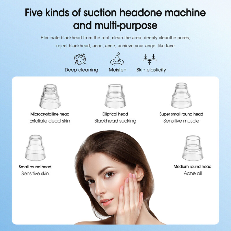 Vizuális arctisztító orr mitesszer eltávolító mélypórusos akne pattanások eltávolítása vákuum szívás gyémánt szépségápolási eszköz USB arc háztartás
