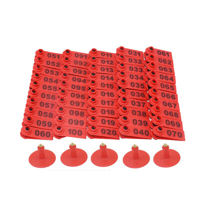 Nr. 001-100 Gyvuliai Avys Ausų įsagai Kortelės Gyvūnų identifikavimo ženklai su skaičiais Lazerinio tipavimo vario galvutė