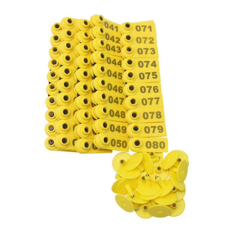 Nr. 001-100 Gyvuliai Avys Ausų įsagai Kortelės Gyvūnų identifikavimo ženklai su skaičiais Lazerinio tipavimo vario galvutė