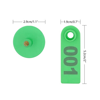 100 τεμ. Εφαρμογή μαρκαδόρου για τα αυτιά προβάτου 001-100 Ετικέτες αυτιών για Κιτ Ldentification Κατσίκας Πένσες αυτιών