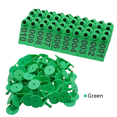 100 vnt avių ausų įsagų žymeklio aplikatorius 001-100 ausų įsagų ožkų identifikavimo rinkinys Ausų žymeklio ausų įsagų replės