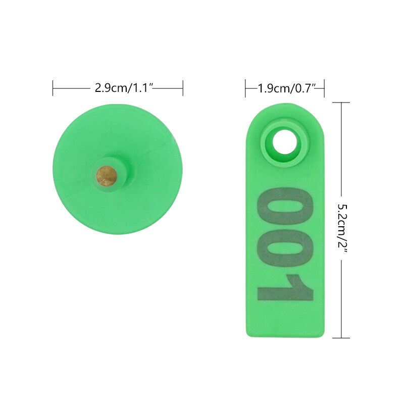 100 vnt avių ausų įsagų žymeklio aplikatorius 001-100 ausų įsagų ožkų identifikavimo rinkinys Ausų žymeklio ausų įsagų replės