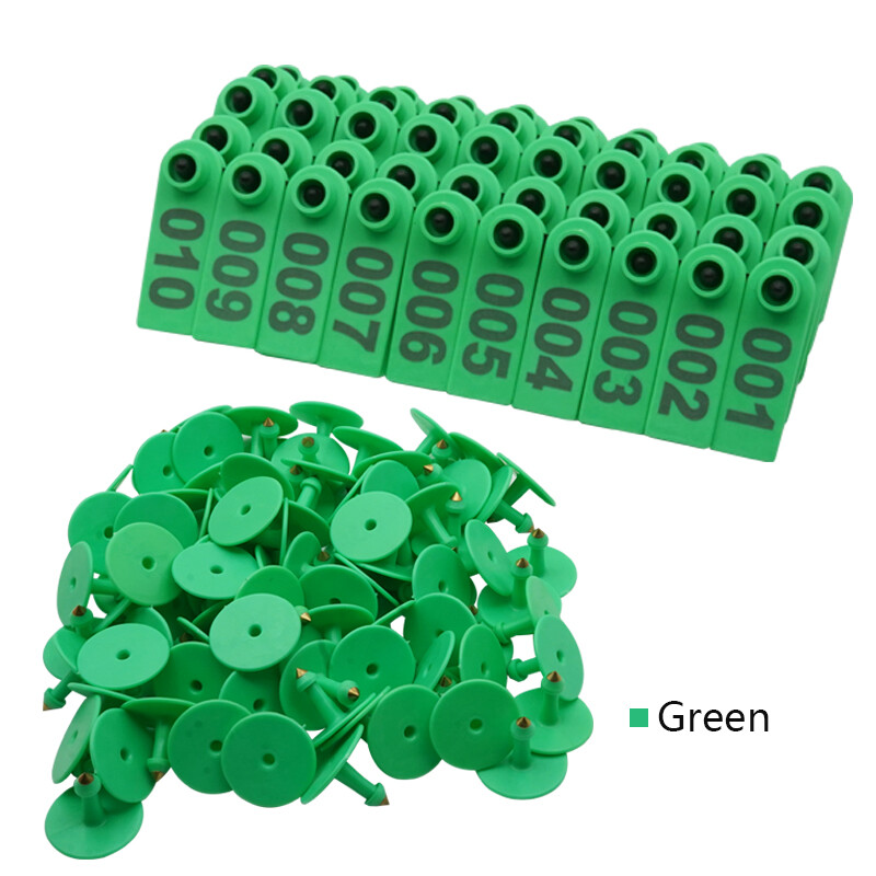 100 vnt avių ausų įsagų žymeklio aplikatorius 001-100 ausų įsagų ožkų identifikavimo rinkinys Ausų žymeklio ausų įsagų replės