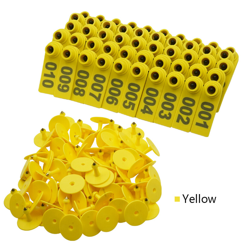 100 vnt avių ausų įsagų žymeklio aplikatorius 001-100 ausų įsagų ožkų identifikavimo rinkinys Ausų žymeklio ausų įsagų replės