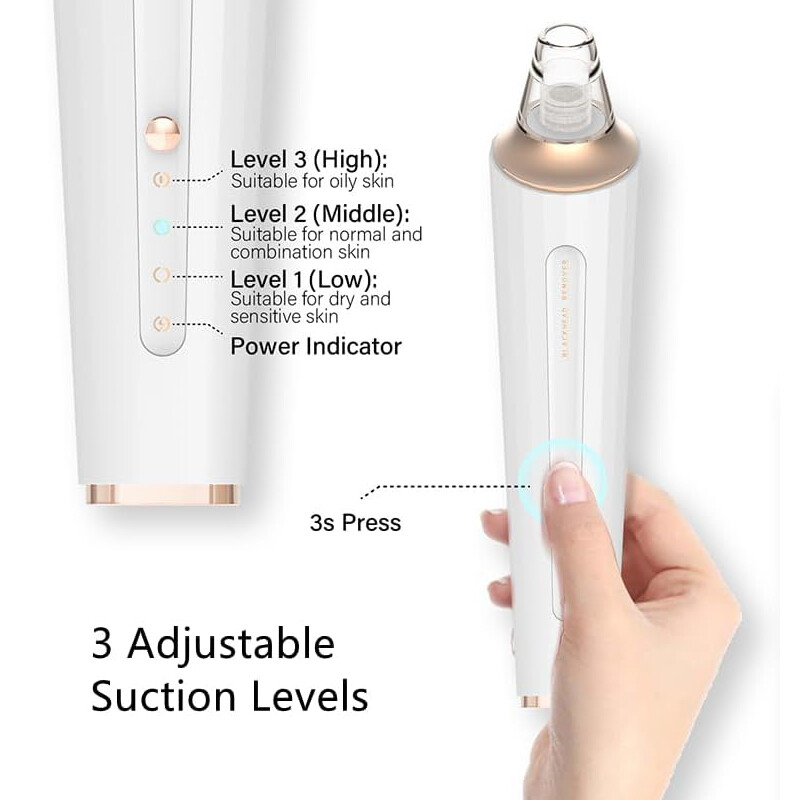 Επαναφορτιζόμενη ηλεκτρική σκούπα καθαρισμού μαύρων στιγμάτων USB - Ηλεκτρική σκούπα για μαύρα στίγματα - Κιτ καθαρισμού πόρων προσώπου - Εργαλεία καθαρισμού πολλαπλών λειτουργιών