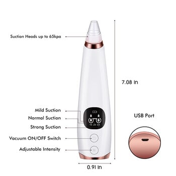 Electric Remover Blackhead Vacuum Cleaner ακμής Αφαίρεση μαύρων κηλίδων Facial Deep Cleansing Pore Cleaner Μηχανή Εργαλεία περιποίησης δέρματος