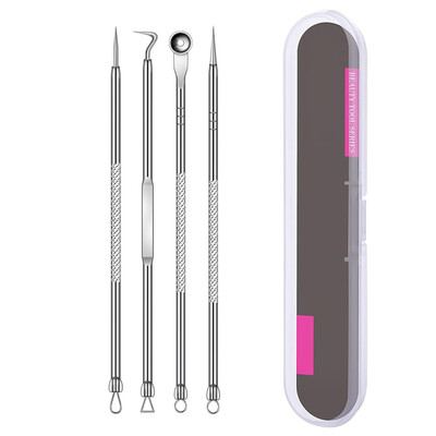 Spuogų adata pašalinti inkštirus Comedone Extractor Tools Nerūdijančio plieno veido odos priežiūros priemonė Spuogų dėmių šalinimo įrankiai