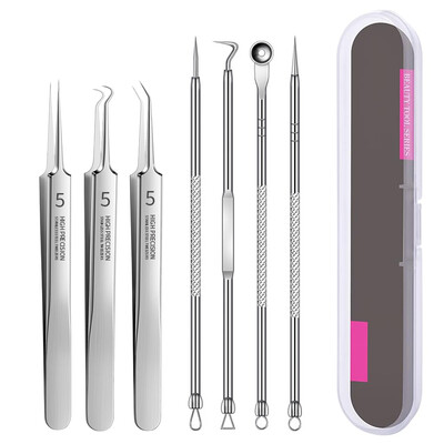 Spuogų adata pašalinti inkštirus Comedone Extractor Tools Nerūdijančio plieno veido odos priežiūros priemonė Spuogų dėmių šalinimo įrankiai