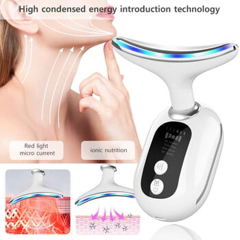 Massager for Face Lifting Facial Massager EMS Neck Eye Massage Instrument Vibrator Microcurrents Red Light Therapy Αντιρυτιδική