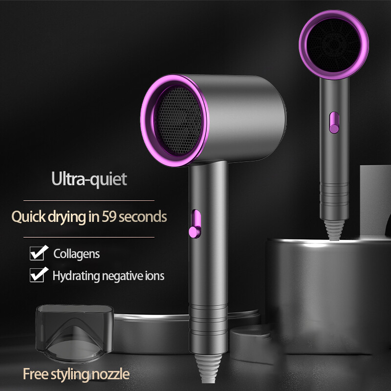 Didmeninė kaina Plaukų džiovintuvas Nemokamas pristatymas, 110V ~ 240V Tarptautinės įtampos elektrinis plaukų šepetys Profesionalus greito džiovinimo džiovintuvas
