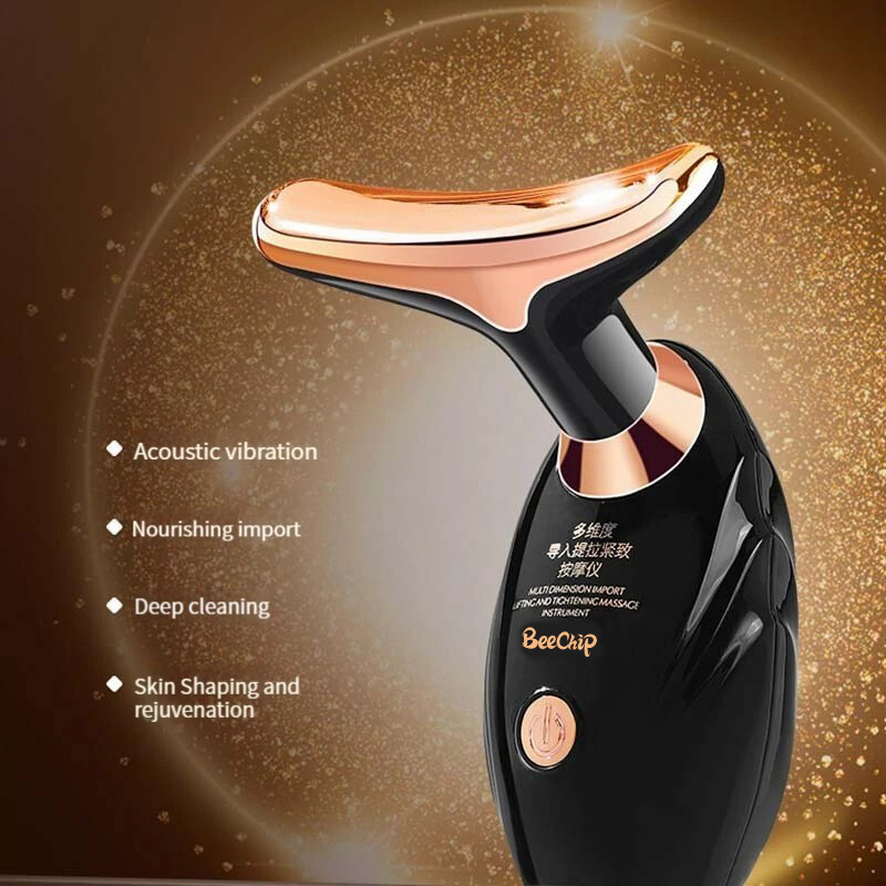 Black Gold Electric Facial Beauty Instrument Lifting and Firming Facial Eye Massager Οικιακό μασάζ υπερήχων δόνησης
