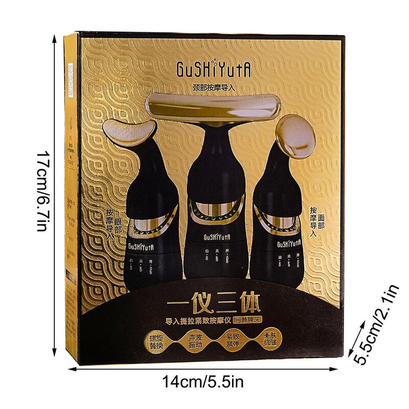 3 viename veido masažuoklis kaklo veido akių masažas V formos veido pakeliamasis masažuoklis nuo senėjimo raukšlių šalinimo odos grožio prietaisas namams