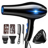 Οικιακό πιστολάκι μαλλιών 2200W Black Heat Blower Dryer Σαλόνι ομορφιάς Φορητό φυσητήρι μαλλιών κατάλληλο για Unisex, δώρο σε φίλο