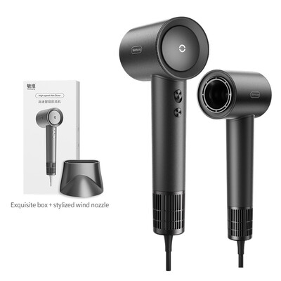 MinHuang 1600W Turbină electrică de mare viteză cu flux de aer Uscător de păr Lonic negativ Instrument de salon profesional cu zgomot redus