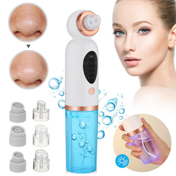 Електрически Small Bubble Blackhead Remover USB Water Cycle Pore Acne Pimple Removal Vacuum Suction Facial Nose Cleaner Tools