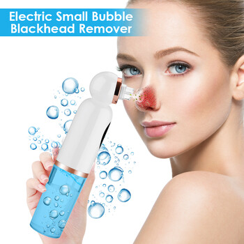 Електрически Small Bubble Blackhead Remover USB Water Cycle Pore Acne Pimple Removal Vacuum Suction Facial Nose Cleaner Tools