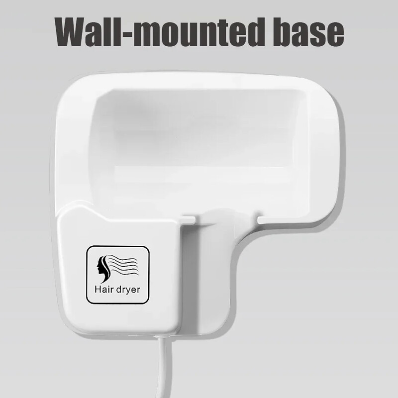 Uscător de păr pentru hotel, montat pe perete, cu vânt puternic, baie, toaletă, casă, suflantă de uz casnic, 1300 W, puternică perforare gratuită cu lipici 3M