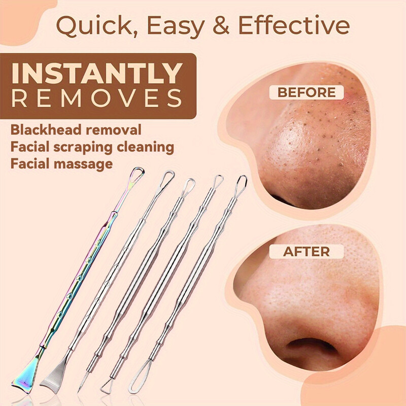 Βελόνα ακμής από ανοξείδωτο χάλυβα για να αφαιρέσετε τα μαύρα στίγματα, να επιλέξετε ακμή, να συμπιέσετε την ακμή και να απαλλαγείτε από το κιτ ακμής, να καθαρίσετε και να συμπιέσετε την ακμή.