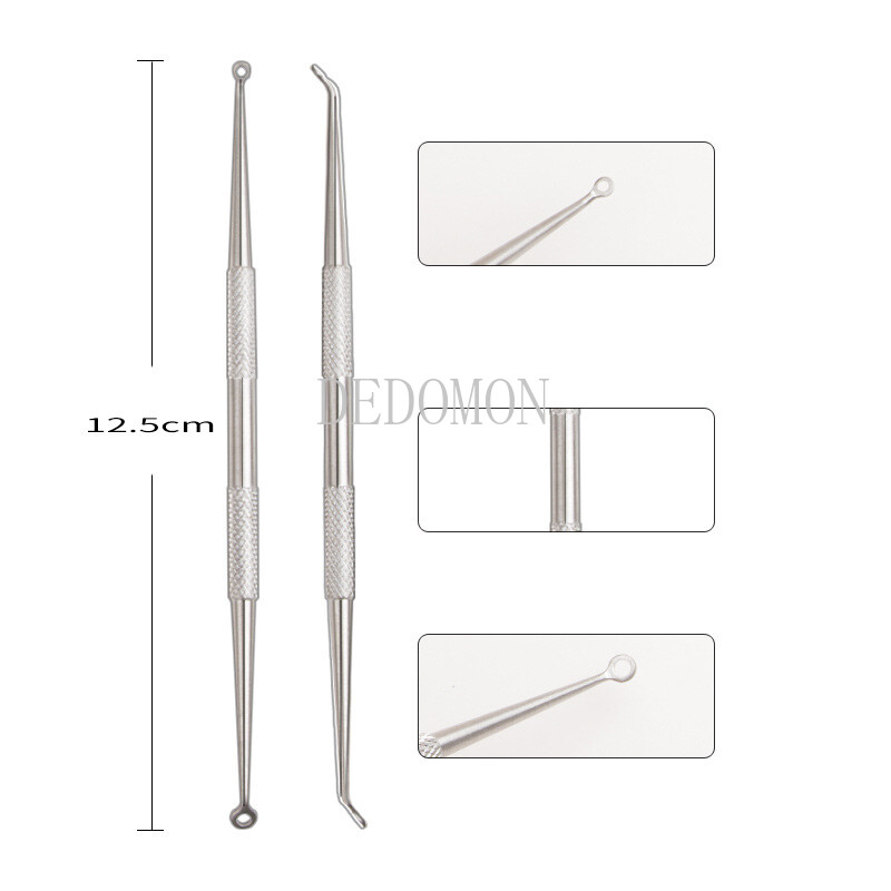 Mitesszer eltávolító eszközök Pattanásos pattanásos eltávolító eszköz Professzionális rozsdamentes pattanásos pattanások eltávolító eszközkészlet