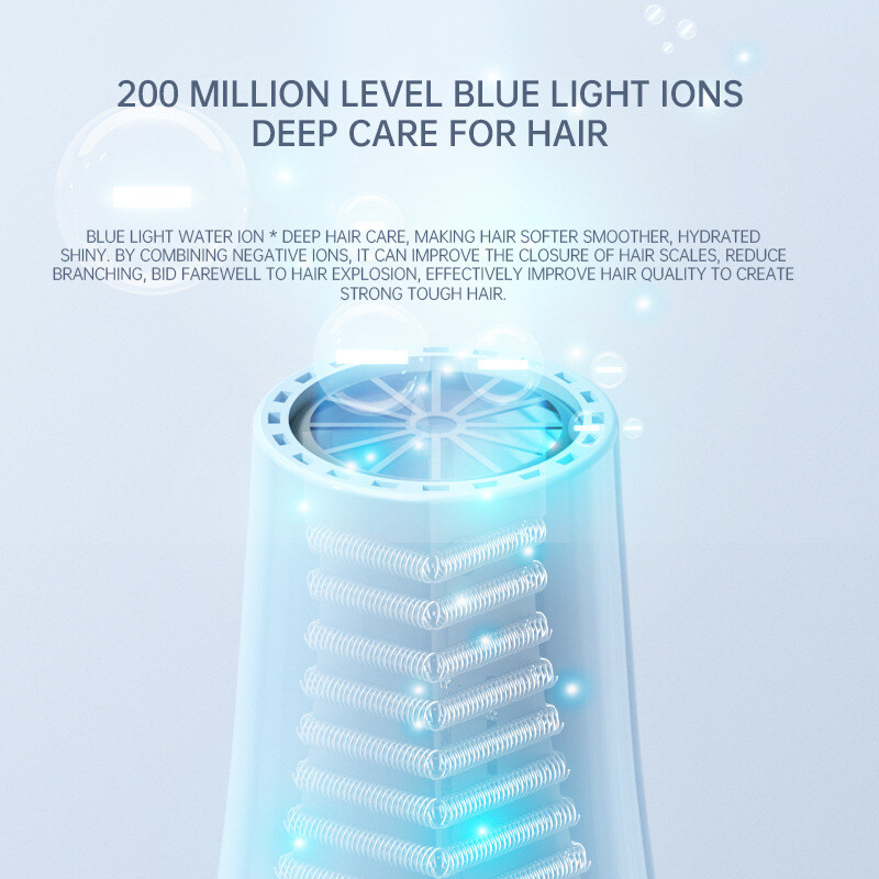 Uscător de păr nou cu uscare rapidă Priză SUA/Marea Britanie/UE de uz casnic Lumină albastră Aer rece și cald 110V, 220V Uscător de păr ciocan