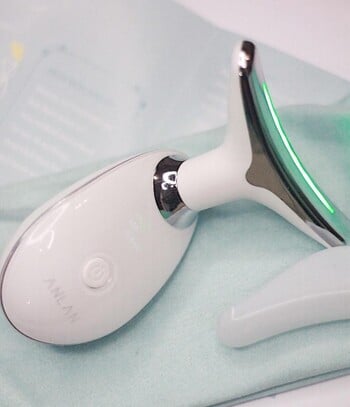 LED Photon Therapy Neck And Face Lifting Massager Вибрационен Skin Tighten Beauty Reduce Double Chin Anti-Wrinkle Remove Device