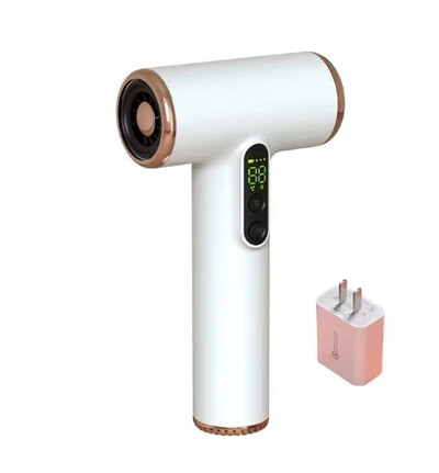 Vezeték nélküli hajszárító USB vezeték nélküli hordozható utazási újratölthető, erős szél, alacsony zajszintű 3 sebességes hajszárító LCD-vel
