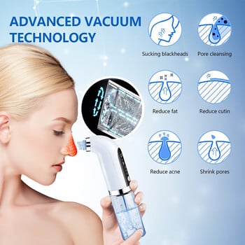 Електрически Small Bubble Blackhead Remover USB Water Cycle Pore Acne Pimple Removal Vacuum Suction Facial Nose Cleaner Tool Tool