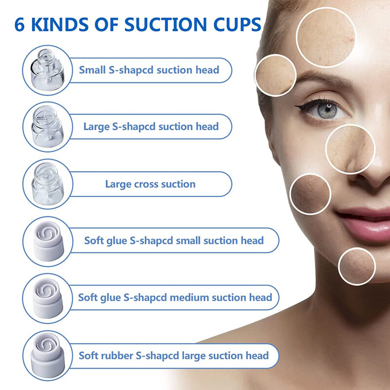 Elektromos kis buborékos mitesszer eltávolító USB vízciklusú pórus akne pattanás eltávolító vákuumszívó arc-orrtisztító eszköz